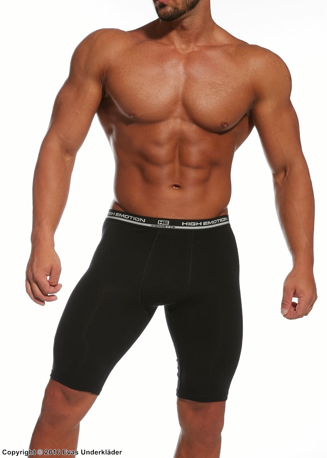 Lange Boxershorts, hochwertige Baumwolle, flache Naht